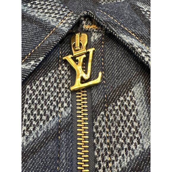 Louis Vuitton 1AAGRP Workwear Denim Diamond Damier Monogram Full Zip Jacket 52 - Picture 5 of 13